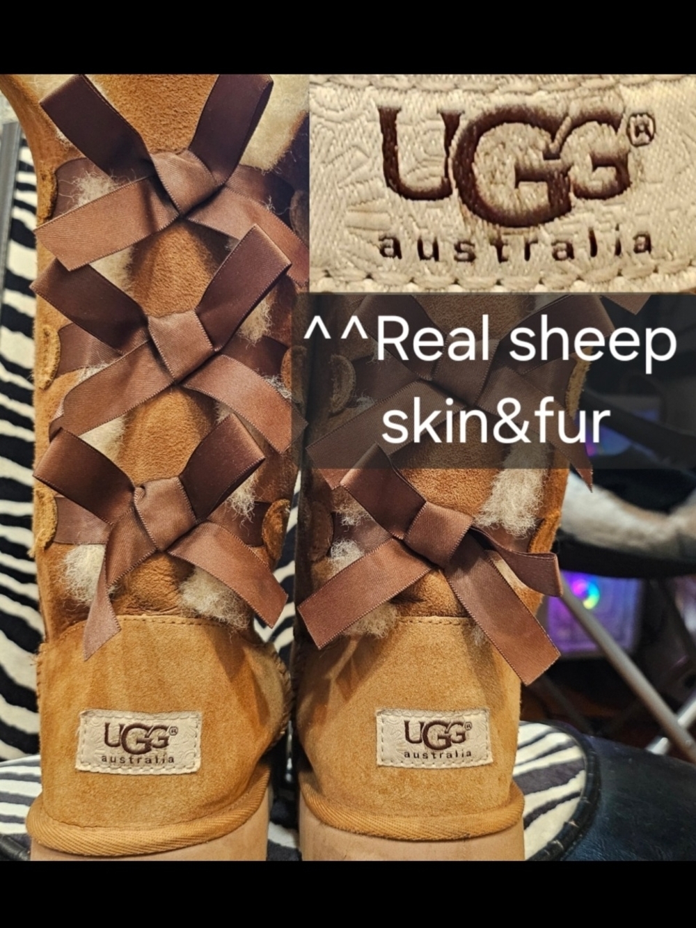 ugg Australia Tan UGG Bailey Button II boots.